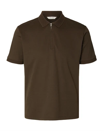 Selected - SLMFave Noos Zip Polo - Delicioso 